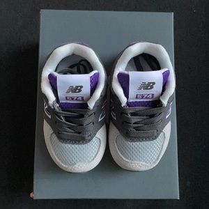 New Balance 574 SZ 2; charcoal, light grey& purple